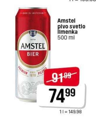 Amstel pivo svetlo limenka