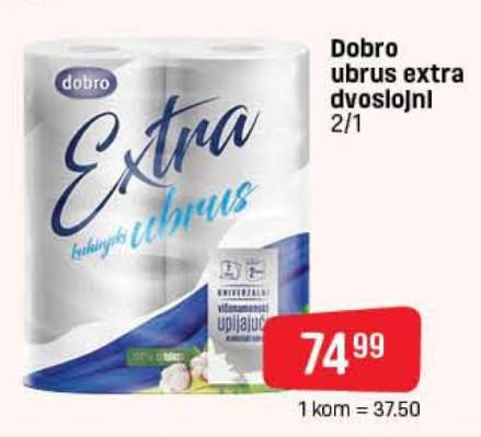 Dobro ubrus extra dvoslojni 2/1