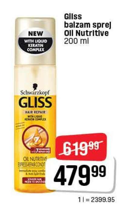 Gliss balzam sprej Oil Nutritive