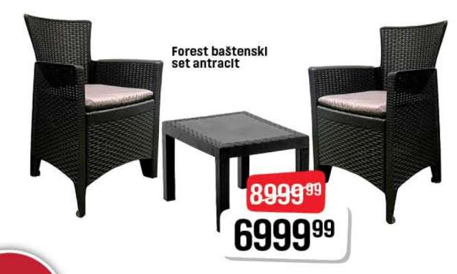 Forest baštenski set antracit
