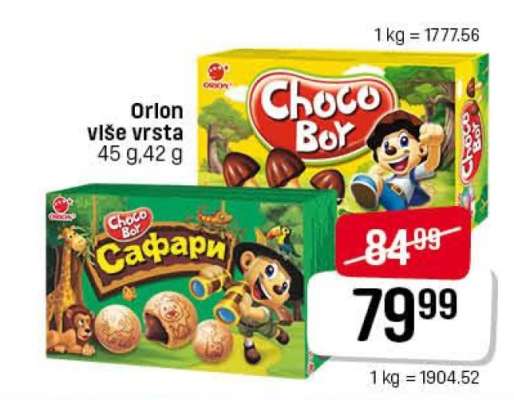 Choco Bar Orlon vlše vrsta