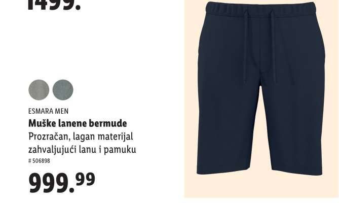 Muške lanene bermude