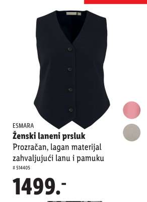 Ženski laneni prsluk