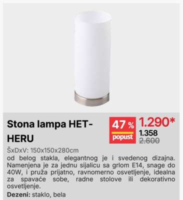 Stona lampa HET-HERU