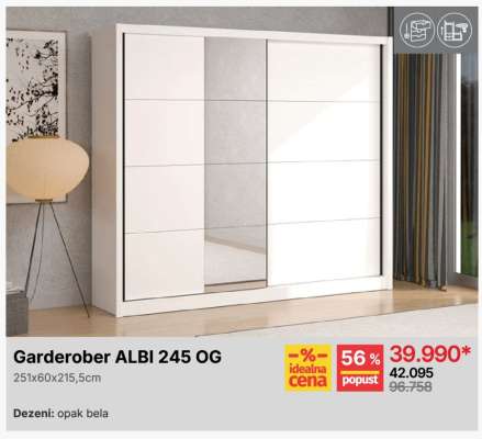 Garderober ALBI 245 OG