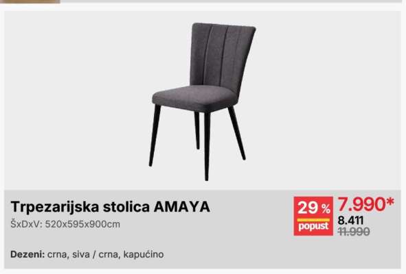 Trpezarijska stolica AMAYA