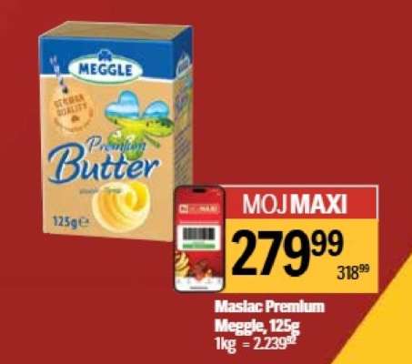 Maslac Premium Meggle, 125g