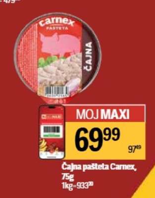 Čajna pašteta Carnex 75g
