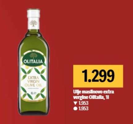 Ulje maslinovo extra vergine Olitalia, 1l