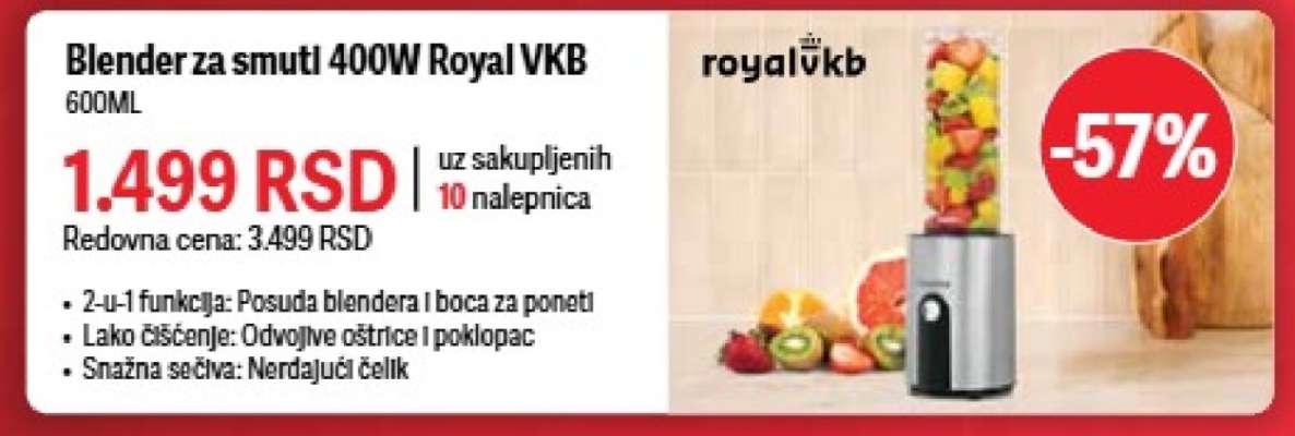 Blender za smuti 400W Royal VKB