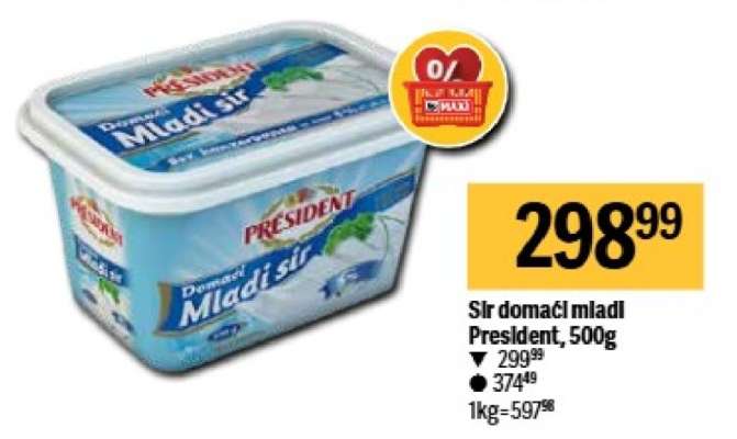 Sir domaći mladi President 500g