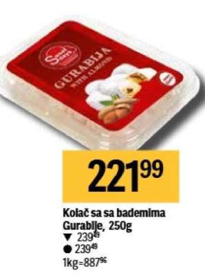 Kolač sa sa bademima Gurablje, 250g