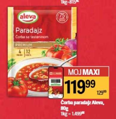 Čorba Paradajz Aleva , 80g