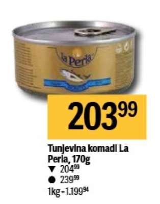 Tunjevina komadi La Perla 170g