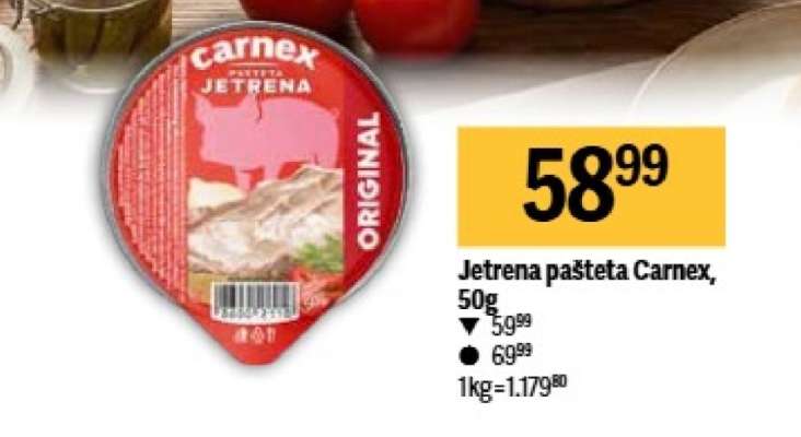 Jetrena pašteta Carnex 50g