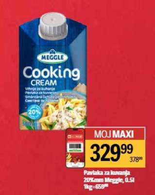 Pavlaka za kuvanje 20%mm Meggle, 0.5l