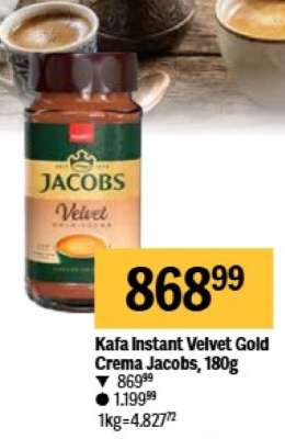 Kafa instant Velvet Gold Crema Jacobs, 180g