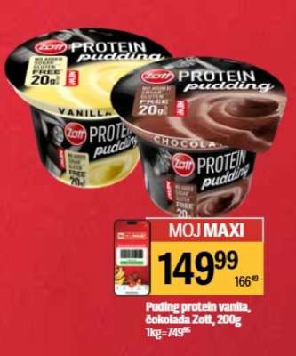 Puding protein vanila čokolada Zott 200g
