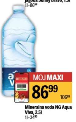 Mineralna voda ng Aqua Viva 2.5l