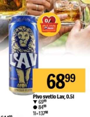 Pivo svetlo Lav 0.5l