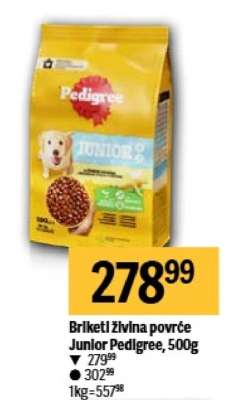 Briketi žlvina povrće Junior Pedigree, 500g