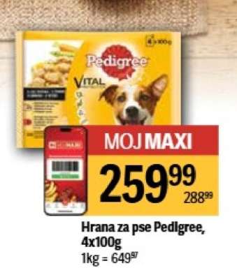 Hrana za pse Pedigree 4x100g