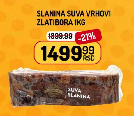 Slanina Suva Vrhov Zlatibora 1kg