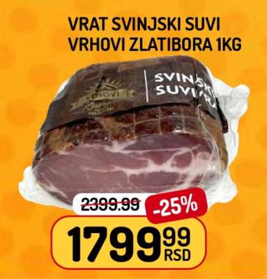 Vrat svinjski suvi Vrhov Zlatibora 1kg