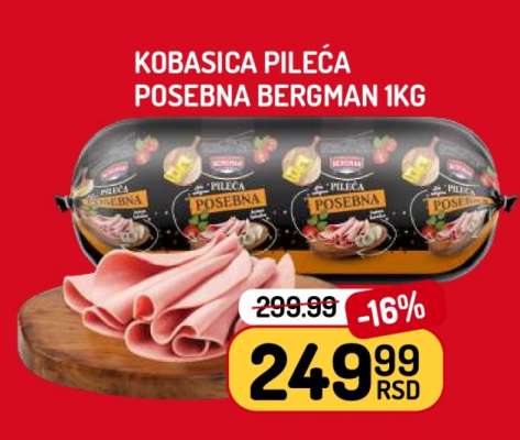 Kobasica Pileća Posebna Bergman 1kg