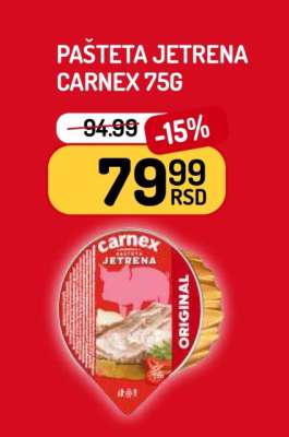 PAŠTETA JETRENA CARNEX 75g