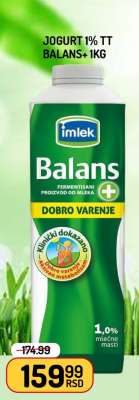 JOGURT 1% TT BALANS+ 1kg