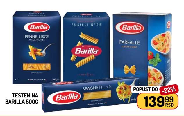 Testenina Barilla 500g