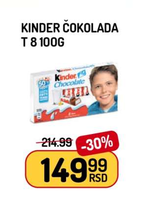 KINDER ČOKOLADA T 8 100g