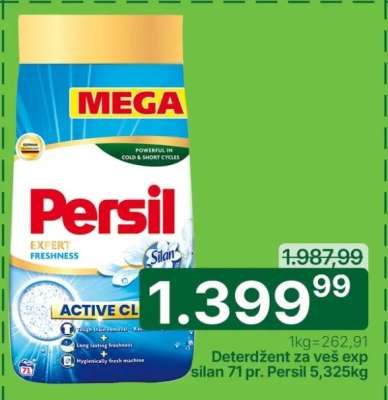 Deterdžent za veš exp silan 71 pr. Persil 5,325kg