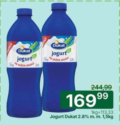 Jogurt Dukat 2,8% m.m. 1,5kg