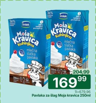 Pavlaka za šlag Moja kravica 250ml