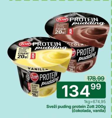 Svěží puding protein Zott 200g