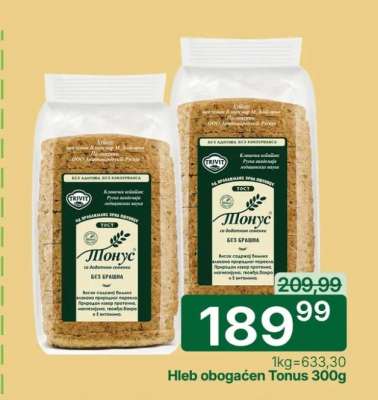Hleb obogaćen Tonus 300g