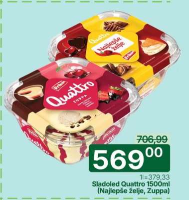 Sladoled Quattro 1500ml