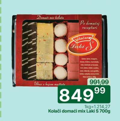 Kolači domaći mix Laki S 700g