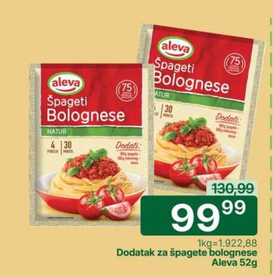 Dodatak za špagete bolognese Aleva 52g