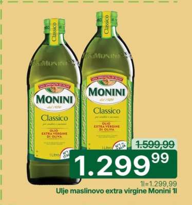 Ulje maslinovo extra virgine Monini 1l