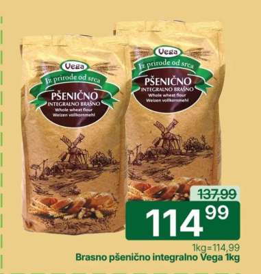 Brašno pšenično integralno Vega 1kg