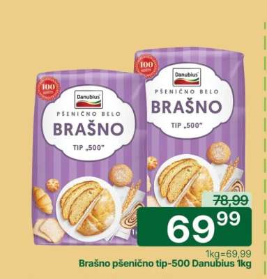 Brašno pšenično tip-500 Danubius 1kg