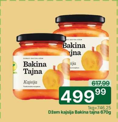 Džem kajsija Bakina tajna 670g