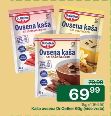 Kaša ovsena Dr.Oetker 60g (više vrsta)