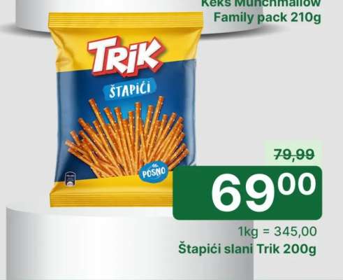 Štapići slani Trik 200g