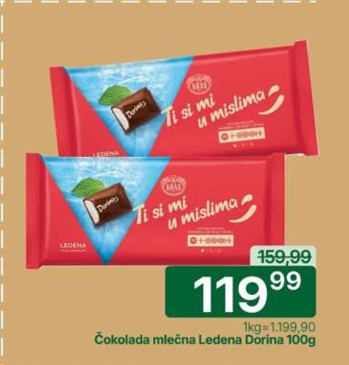Čokolada mlečna Ledena Dorina 100g