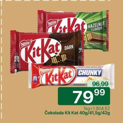 Čokolada Kit Kat 40g/41,5g/42g