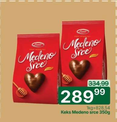 Keks Medeno srce 350g
